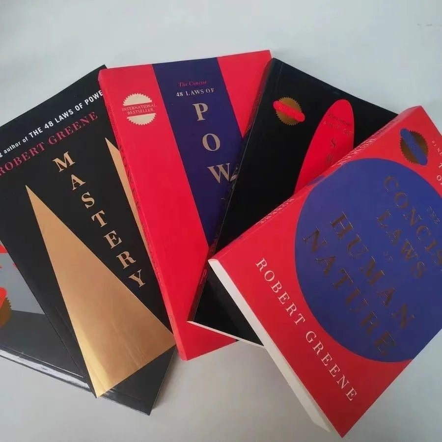 5 Books/set By Robert Greene The Concise 48 Laws Of Power; The Concise Laws of Human Nature; The Art of Seduction & Mastery: War